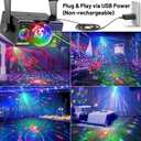 Party Lights, DJ Disco Light Disco Ball Light Sound Activated Strobe Stage Lights for Parties Birthday Christmas Gift Wedding Karaoke Bar Club Pub Dance Home Living Room Halloween Decorations