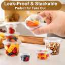 BYSNOW 360 Sets 5.5 oz Plastic Portion Cups with Lids, Small Clear Jello Shot Cup, Disposable Plastic Condiment Containers for Sauce, Salad Dressing, Snacks