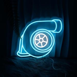 Turbo Neon Signs, Turbo LED Signs, Neon Garage Signs, and Wall Decor are suitable for Men Caves, garages, repair shops, and other similar locations. (swirl-Blue)