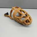 BARKLESS Dog Muzzle, Basket Muzzle for Biting, Chewing and Scavenging, Humane Cage Mouth Cover, Perfect for Grooming and Training Small Aggressive Reactive Dogs (S, Brown)