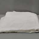 NLMUVW Ivory White Linen Table Cloth 96 Inch - Textured 6ft Tablecloth Water Resistant Farmhouse for Cafe Dining Card Kitchen, 54 x 96 Inch