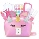 YOOLIFE Kids Girls Makeup Kit - Pretend Makeup for Little Girl Kid, Unicorn Toys Gifts for Girls Kids Make Up Sets, Toys for 3 4 5 6 7 8 9 10 Years Old Girl Birthday Gifts Non Toxic Purse Letter B