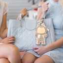 Protective case for labubuCrystal-Clear Hard Display Box Acrylic Case Cover Accessories with Keychain for Shelf and Outdoor Showcase (Doll Not Included) (Standing)