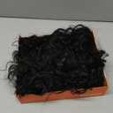GORGIUS Veralux Blend Human Hair Glueless Curly Wig with Bangs Natural Black Synthetic Curtain Bang with Realistic Scalp Put On and Go 20 Inch