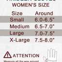 VIKIDEER Elegant Super Warm Fur Lined Gloves Women Leather Gloves Rabbit Fur Lining and Cuffs Touchscreen Driving (Medium, Black)