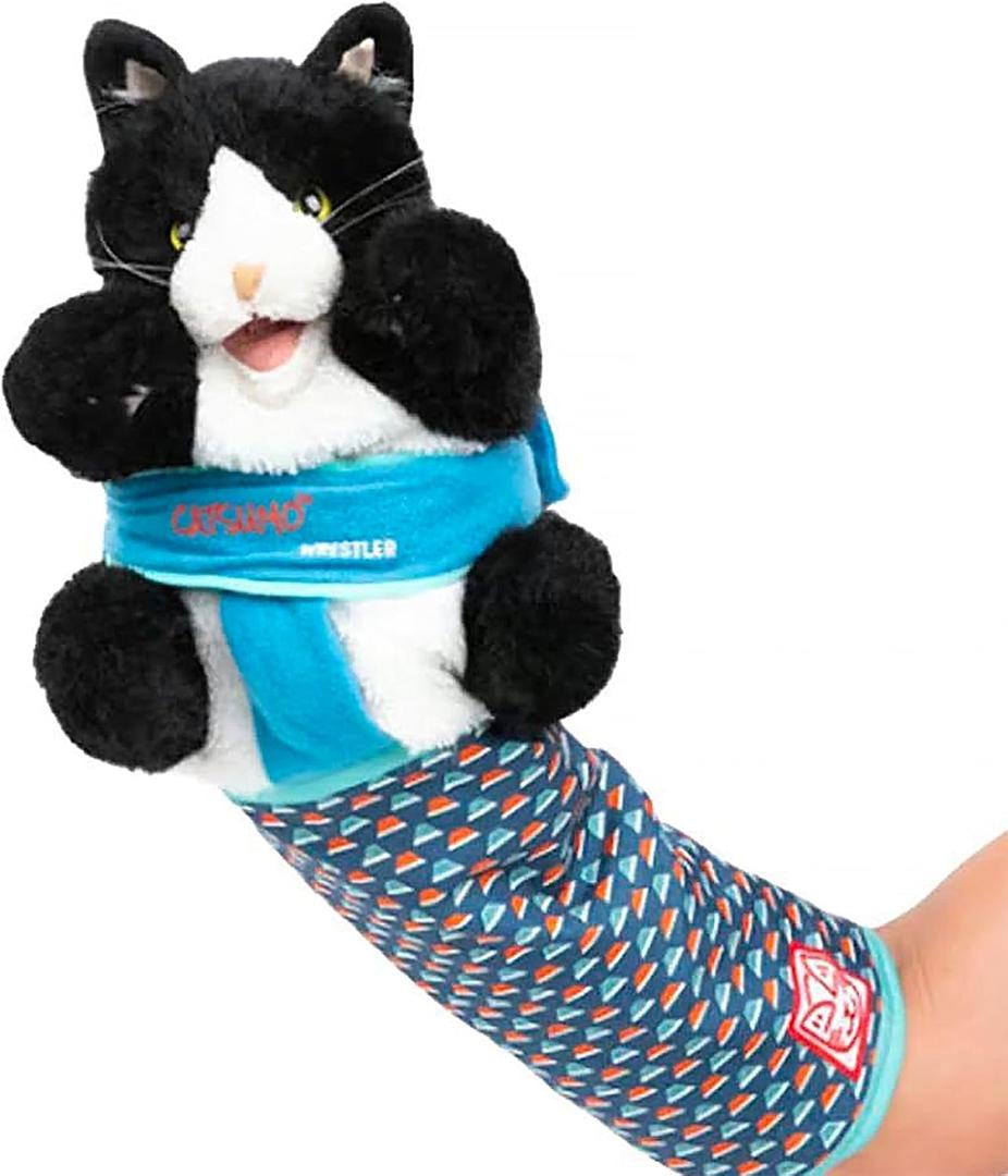Interactive Toys for Cats Dogs, Indoor Cat Play Gloves, Puppet Wrestling Toy Gloves for Handling Aggressive Cats, Scratch Resistant Arm Protection for Cat Training, Grooming, Bathing (C001)