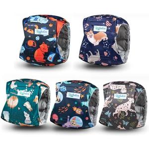 Leekalos Male Dog Diapers, Dog Belly Bands for Male Dogs Wraps Washable Doggie Diapers High Absorbing Dog Belly Bands（5 Pack) L