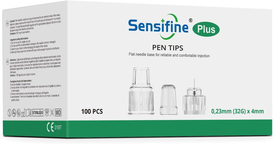 Plus Pen Tips 32G x 4mm, Box of 100,Universal Compatibility with most Pen Devices