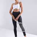 ZeroBound Women's High Impact Sports Bra Criss-Cross Back Full Coverage (White)