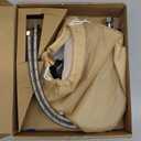 Bathroom Faucet, 3-Hole Black and Gold Vanity Faucet with Metal Sink Drain, 2-Handle 4-Inch Centerset