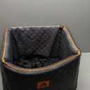 Dog Car Seat for Small/Med Dogs, Booster with Memory Foam, Detachable Cover, 2 Storage Pockets, Seat Belt Included (Gray, M)