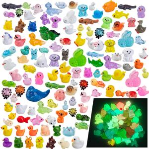 120pcs Mini Resin Animals 120 Styles Variety Tiny Animals Figures Miniature Little Small Animal Figurines Bulk for Micro Fairy Garden Landscape Accessories Hide Crafts Decor Aquarium
