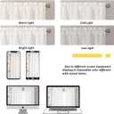 Chyhomenyc Light Filtering Curtains 72 Inch Length 2 Panels Set, Faux Linen Textured Soft Airy Privacy Yellowish Farmhouse Curtain Drapes for Living Room, Each 40Wx72L Inches, Creamprev, Ivory