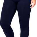SHAPERMINT High Waisted Leggings for Women - Petite to Plus Size Womens Leggings Non See Through Blue