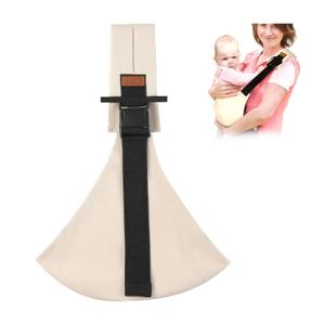 Baby Sling Carrier for Infants and Toddlers 6-36 Months (10-30 lbs), Lightweight & Breathable Cotton Hip Shoulder Carrier-Adjustable, Easy-to-Wear Side & Front Carry Toddler Sling (Beige)