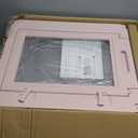 LoveTail DIY Clear Acrylic Dog Playpen House,Quick Easy Assembly and Disassembly,Strong Floor Suction,Indoor and Outdoor Use,Easy Cleansing Puppy Fence (Skin Pink, 23.6" H, 10PCS)