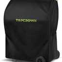 TOPCROWN Grill Cover for Outdoor Grill, Universal Fit 30"-32" BBQ Gas Grill Waterproof Anti-UV Oxford Fabric Windproof Design with Adjustable Straps, Fits Weber/Char-Broil/Nexgrill and More (32") (210D Black+Green)