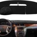Dashboard Cover Dash Mat Carpet Fit for 2007-2014 Chevy Chevrolet Tahoe Suburban,2007-13 Chevy Avalanche Silverado 1500 2500 3500 LTZ /2007-13 GMC Sierra SLT Denali,2007-14 GMC Yukon XL (Black) Y24
