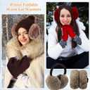 Suhine 20 Pcs Winter Warm Hats and Gloves Knitted Scarf Foldable Ear Muffs and Socks Warmer Set for Men Women Ski Outdoor (Classic Colors)