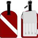 Flag-Scuba Diver Dive Leather Luggage ID Tag Suitcase Carry-On Travel Bag Label Luggage ID Tag - 1 pack (4.3 x 2.76 Inch, Xlp-au-0041)