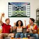 DLPL World Cup 2026 Schedule Soccer Poster, 23.616.5 Inch with Black Dry Erase Marker, World Cup 2026 Merchandise for Soccer Fans & Party Decor