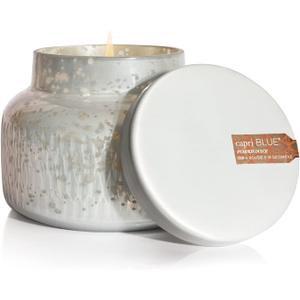 Capri Blue Holiday Mercury Jar Candle - Soy Blend - Fall Candles for Home Scented with White Pumpkin, Nutmeg & Vanilla - Pumpkin Candle for Fall Decor - Signature (Pumpkin Dulce, 19 oz)