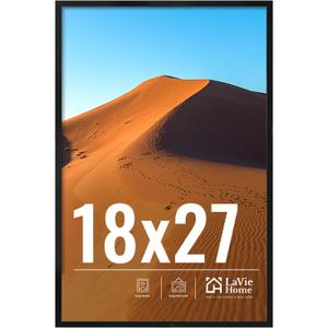 LaVie Home 18x27 Picture Frame for Wall Display, 18x27 Black Picture Frame with HD Plexiglas, 18 x 27 Photo Frame 1 Pack, Display Frame for Vertical or Horizontal, Classic Collection