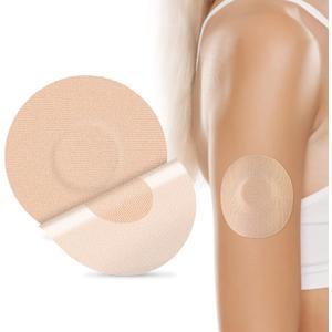 HONYOU Libre 2 Sensor Covers & Lingo CGM Waterproof & Sweat-Proof Adhesive for 14 Days, Pre-Cut Flexible Tape Without Hole, Freestyle & Medtronic Guardian Glucose Monitor Patches, 30 Pack, Tan