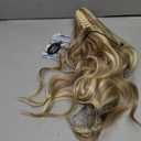 FESHFEN Ponytail Extensions, Long Claw Clip in Ponytail Hairpiece Synthetic Pony Tails Hair Piece Natural Wavy Hairpieces for Women, 20 inch Dirty Blonde