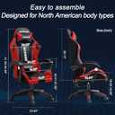 Gaming Chair Office Chair High Back Computer Leather Desk Chair Racing with Swivel with Headrest and Lumbar, (Black and Red, 06)