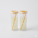 Plastic Sipper & Straw Lemon, 2pack
