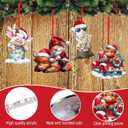 3 x Funny Christmas Ornaments 2024 - Highland Cow Decorations for Christmas Tree, Cow Lovers Gift