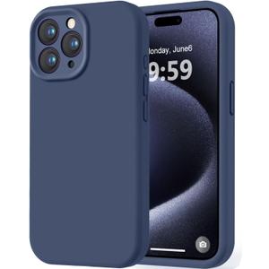 LOVE 3000 Designed for iPhone 15 Pro Max Case, Premium Silicone with [Soft Anti-Scratch Microfiber Lining] Shockproof Protective Phone Case for Men Women Girls 6.7", Navy Blue
