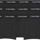 Calvin Klein Men's Cotton Stretch 3-Pack Low Rise Trunks (Black, M)