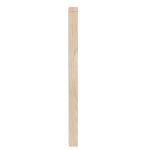 350N - Notched Newel - 3 1/2" x 48" - Clean Routed Design (Red Oak)