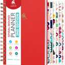Clever Fox Planner 2nd Edition Spiral  Colorful Weekly & Monthly Goal Planner, Time Management & Productivity Organizer, Undated (Red) (A5 (5.8'' x 8.3'') Spiral)