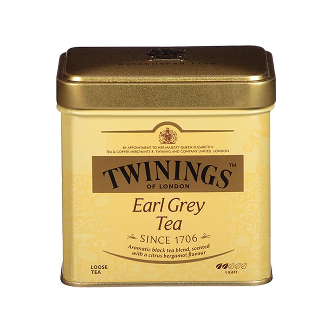 Twinings Earl Grey Loose Tea Tin, 7.05 Ounce Tin (Pack of 1), Smooth, Flavourful, Robust Black Tea Leaves, Caffeinated, Enjoy Hot or Iced