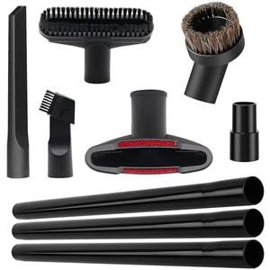 Chamade 9 Pcs Universal Shop Vac Accessories Kit 1 1/4 inch & 1 3/8 inch Shop Vac Attachments with Wet Dry Plastic Vacuum Hose Adapter Extension tube for Vacuum Cleaners Accessories