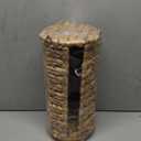 MINHKUST Wicker Toilet Paper Storage Stand with Lid, Toilet Paper Holder for Up to 3 Mega Rolls, Water Hyacinth Toilet Paper Basket Bathroom Accessories Organizer