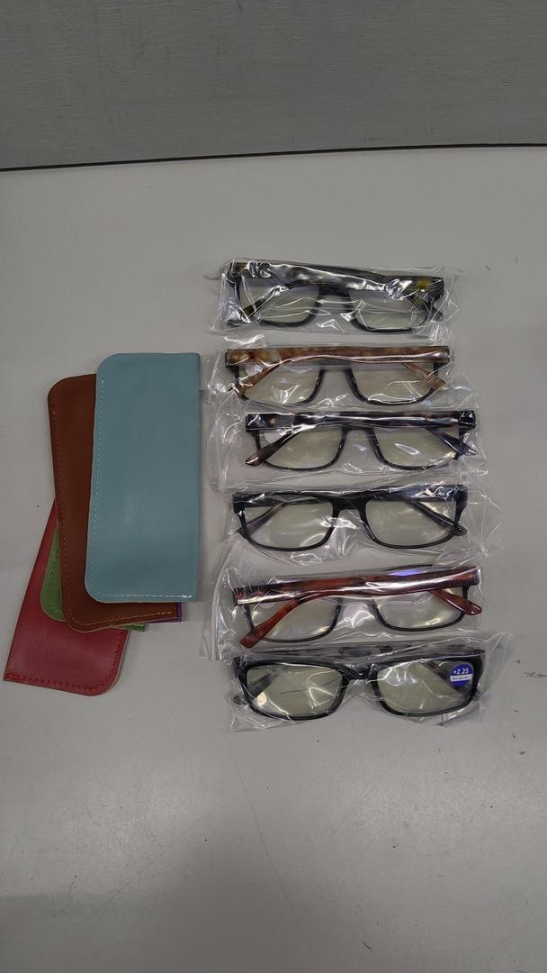 Pack of 6 Reading Glasses, +2.25 