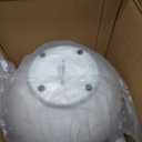 Large White Ceramic Vase - 9.8 Inch Rustic Farmhouse Vase for Home Decor, Minimalist Tall Vases for Living Room, Table, Bathroom, Holiday & Weddings (Sandstone White)