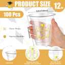 Qinyoung 100 Pcs 12 oz Law School Graduation Plastic Cups Bulk Meet You at The Bar Clear Disposable Cups Essential Supplies and Decorations for Law School Grad Festivities Graduation Party Favors, approximately 4.21 inches
