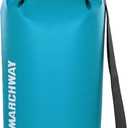 MARCHWAY Floating Waterproof Dry Bag Backpack 5L/10L/20L/30L/40L, Roll Top Sack Keeps Gear Dry for Kayaking, Rafting, Boating, Swimming, Camping, Hiking, Beach, Fishing (Teal)