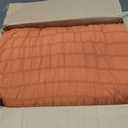 CozyLux Oversized King Comforter Set 120x98 7-Piece Burnt Orange Seersucker