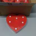 EDYCON 5Packs Valentine's Day Letter Lights Sign Table Decorations LED Light up Letters Battery Powered Letter for Home Party Bedroom Tabletop Fireplace Indoor Decor(XOXO Heart)