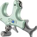 Stan OnneX Clicker Thumb Bow Release Aid for Archery & Hunting - Adjustable, DLC-Coated Resistant Internals, Smooth Action, Click-Feedback System, Modular 3 or 4 Finger Fit (Large, Sage)