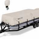Heavy Duty Pontoon Boat Cover with 1400D Marine Grade Fabric 21'-24'