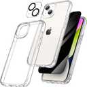 Maxdara for iPhone 14 Clear Case, iPhone 14 Case with Privacy Screen Protector and Camera Lens Protector Drop Protection Phone Case for iPhone 14 6.1 Inch (Privacy)