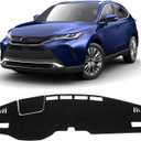 KUST Black Dash Cover for Toyota Venza 2021 2022 2023 2024 (LE, XLE, Limited) Left Hand Driving Polyester Dashboard Cover Non-Slip Center Console Dash Cover Sunshade Windshield No Glare