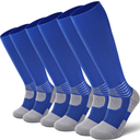 IRAMY Compressive Soccer Socks Ankle Compression Support Coolmax Wicking Anti-Slip Football Baseball Softball 2 Pack